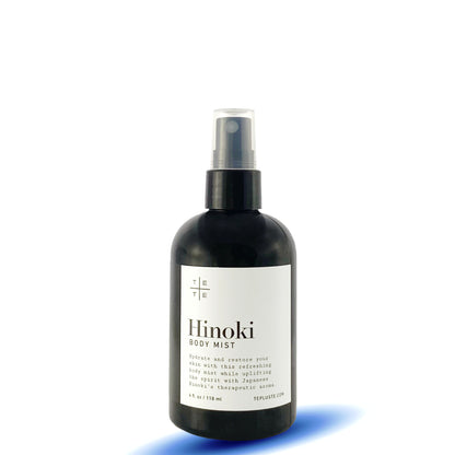 tepluste-Hinoki Body Mist hydrates and restores your skin with this refreshing body mist while uplifting the spirit with Hinoki’s therapeutic aroma.